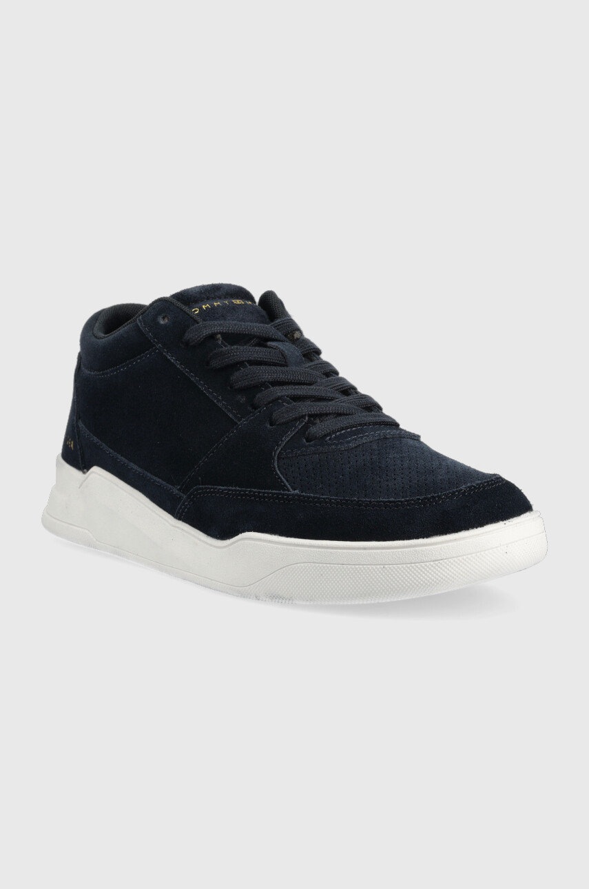 

Замшевые кроссовки Tommy Hilfiger Elevated Mid Cup Suede цвет синий