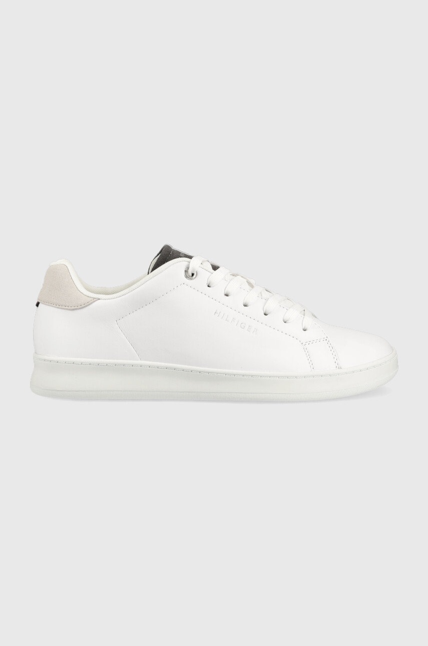 

Кожени маратонки Tommy Hilfiger Retro Court Clean Cupsole в бяло, Бял