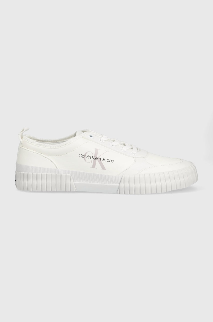 

Маратонки Calvin Klein Jeans Skater Vulcanized Laceup в бяло, Бял