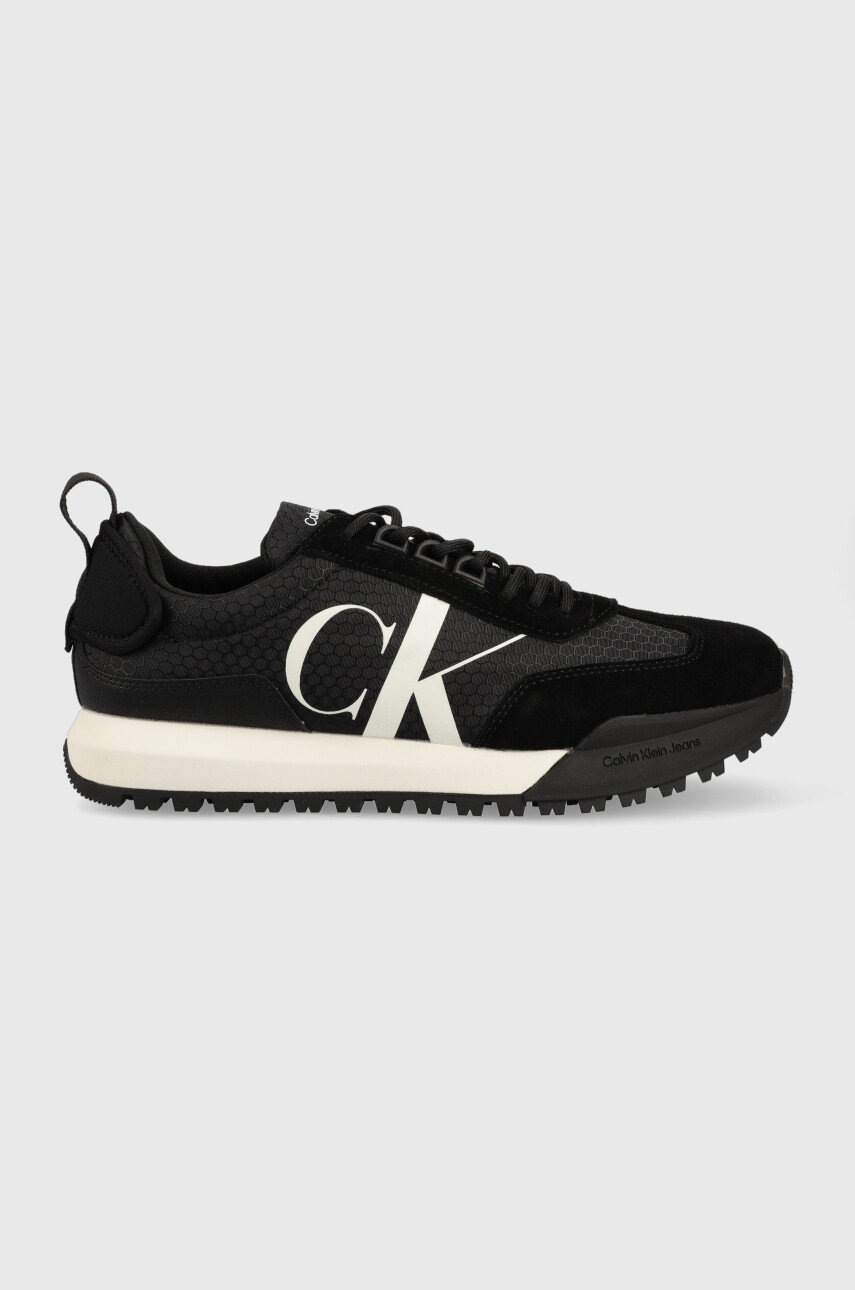 

Маратонки Calvin Klein Jeans New Retro Runner Laceup в черно, Черен