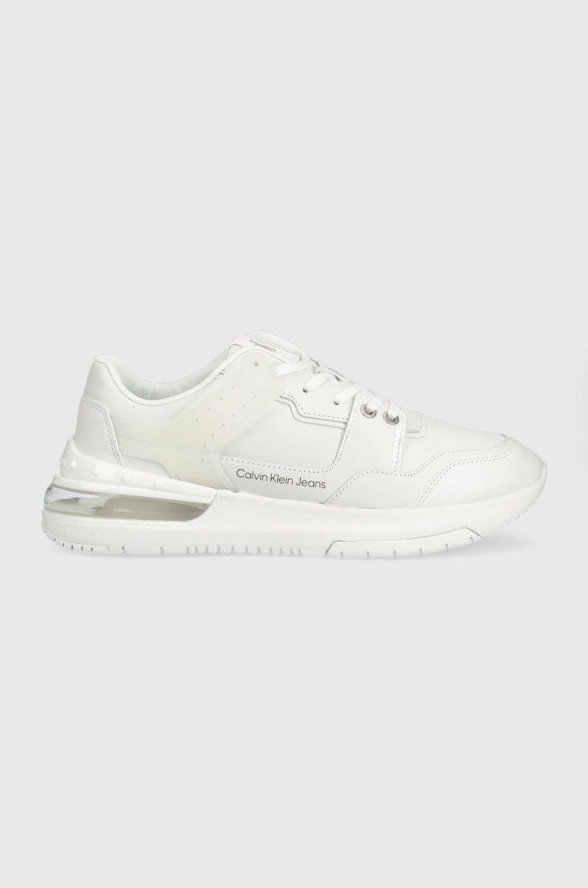 Kožené sneakers boty Calvin Klein Jeans Sporty Runner Comfair Laceup bílá barva - bílá -  Svrše
