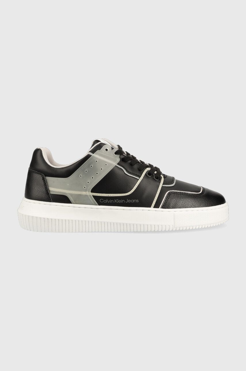 E-shop Sneakers boty Calvin Klein Jeans Chunky Cupsole Laceup Low černá barva