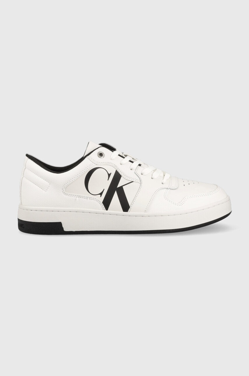 

Маратонки Calvin Klein Jeans Cupsole Laceup Basket Low в бяло, Бял