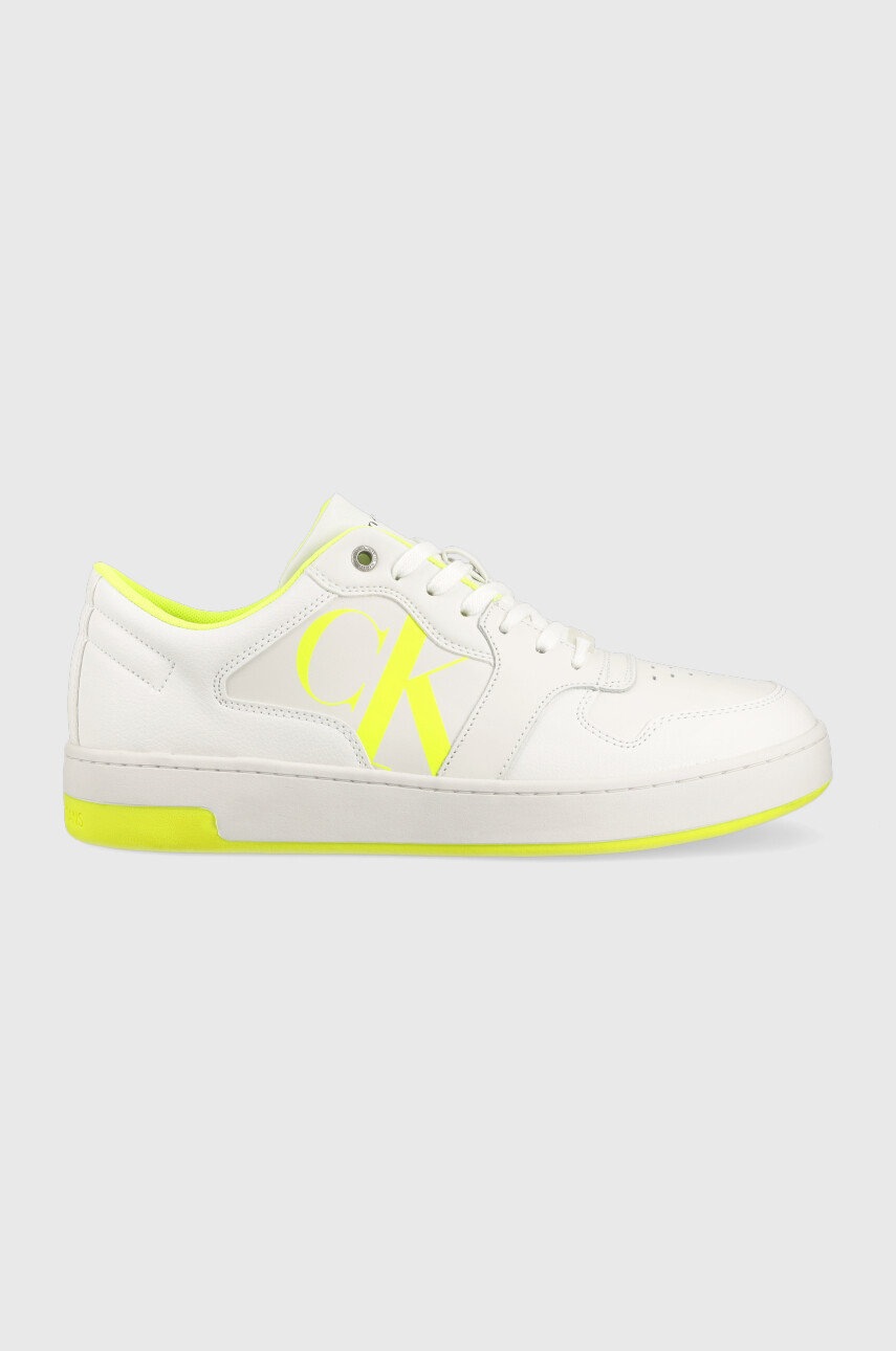 

Маратонки Calvin Klein Jeans Cupsole Laceup Basket Low в бяло, Бял