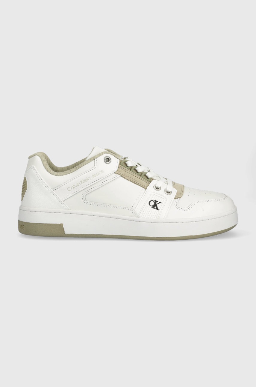 

Маратонки Calvin Klein Jeans Cupsole Laceup Basket Low в бяло, Бял