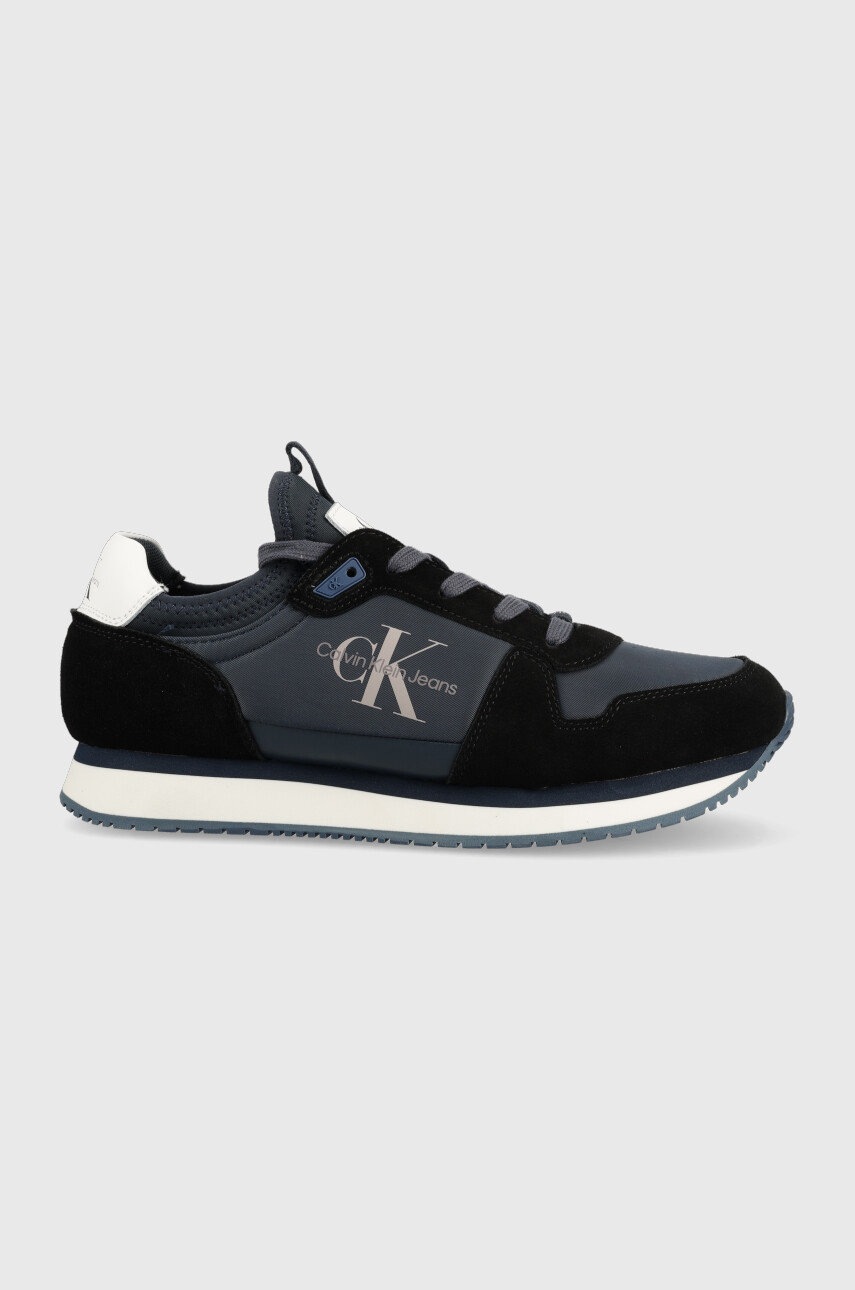 

Маратонки Calvin Klein Jeans Runner Sock Laceup в тъмносиньо, Тъмносин