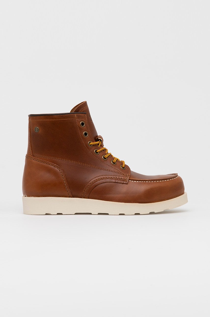 Jack & jones ghete de piele darwin barbati, culoarea maro