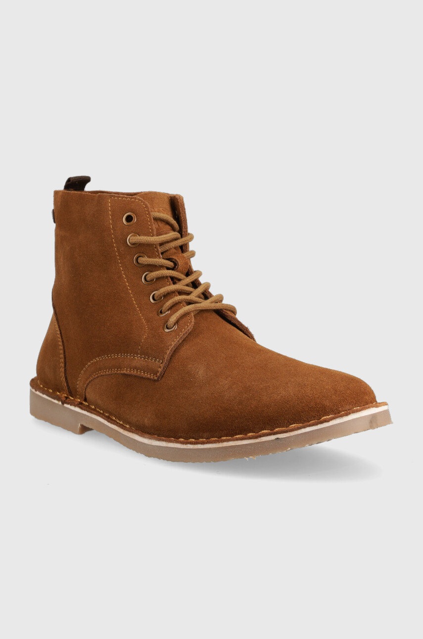 

Замшевые кроссовки Jack & Jones Bruce мужские цвет коричневый
