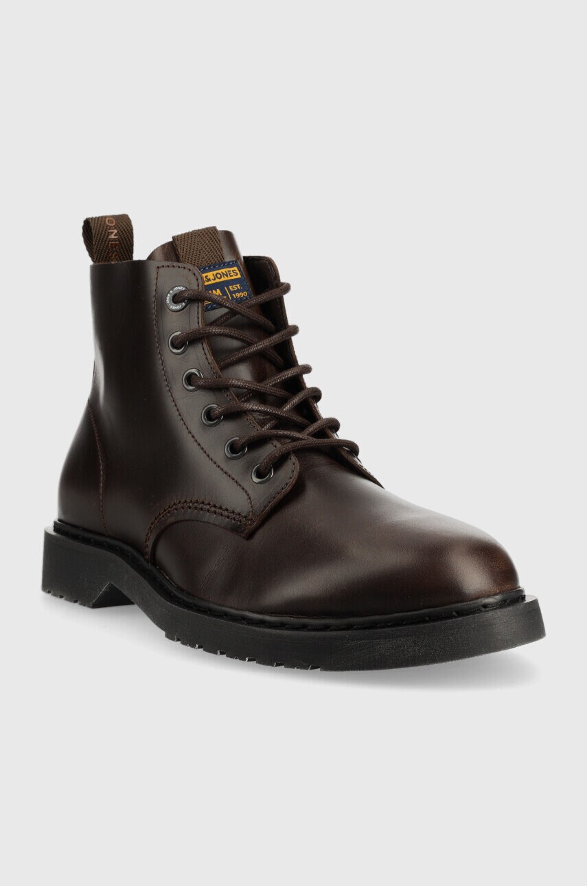 

Кожаные ботинки Jack & Jones Hastings мужские цвет коричневый