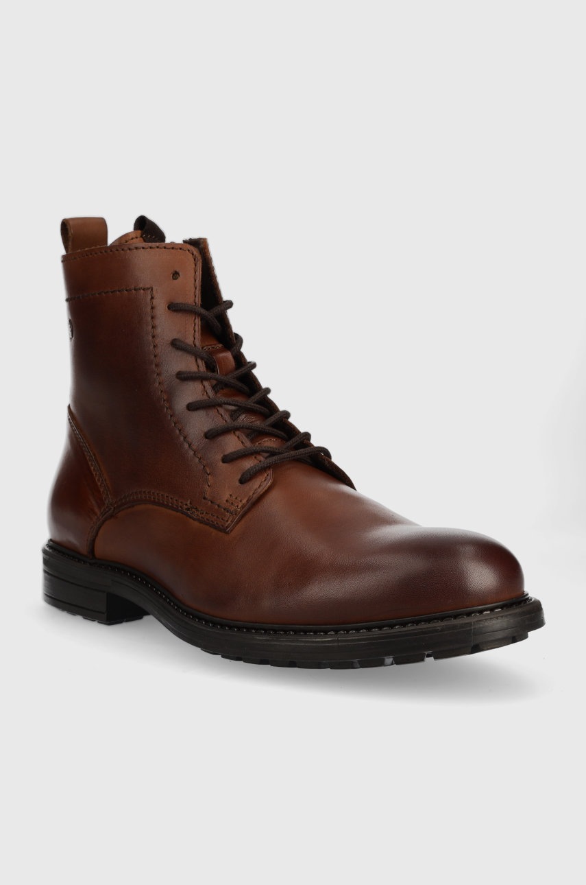

Кожаные ботинки Jack & Jones Frances мужские цвет коричневый