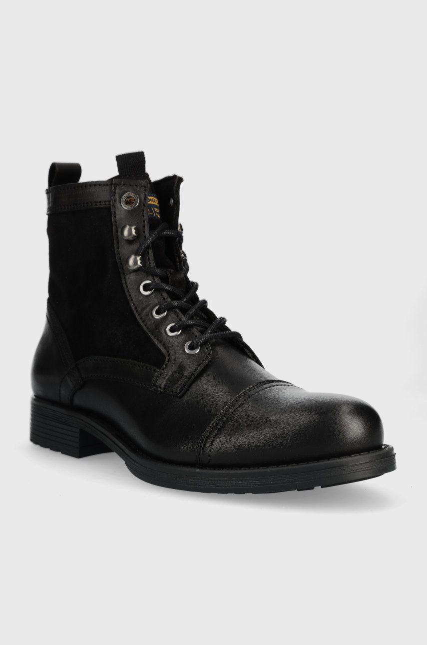 

Шкіряні черевики Jack & Jones Martey чоловічі колір чорний