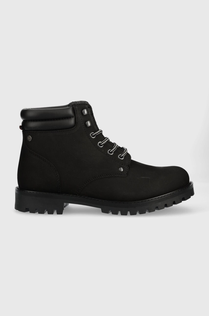 

Велурени туристически обувки Jack & Jones Stoke в черно, Черен