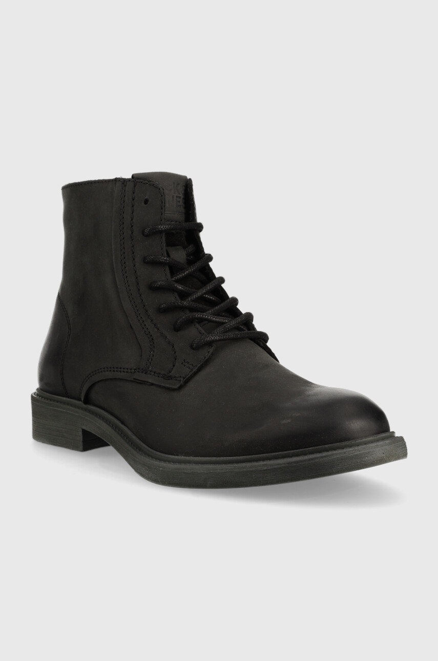 

Шкіряні черевики Jack & Jones Walton чоловічі колір чорний