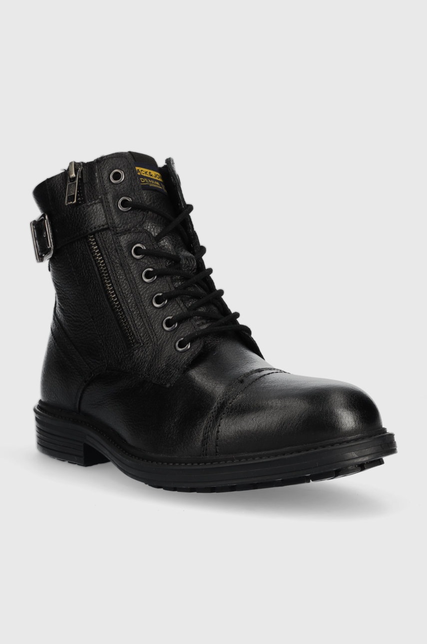 

Шкіряні черевики Jack & Jones Holland чоловічі колір чорний
