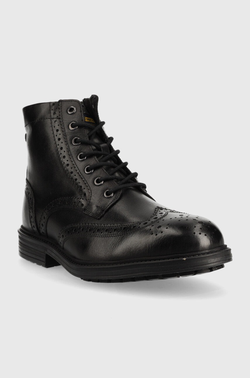 

Шкіряні черевики Jack & Jones Hyde чоловічі колір чорний