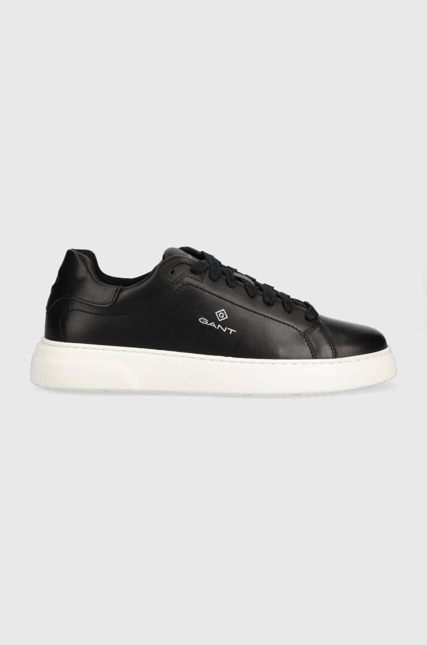 Gant sneakers din piele joree , culoarea negru