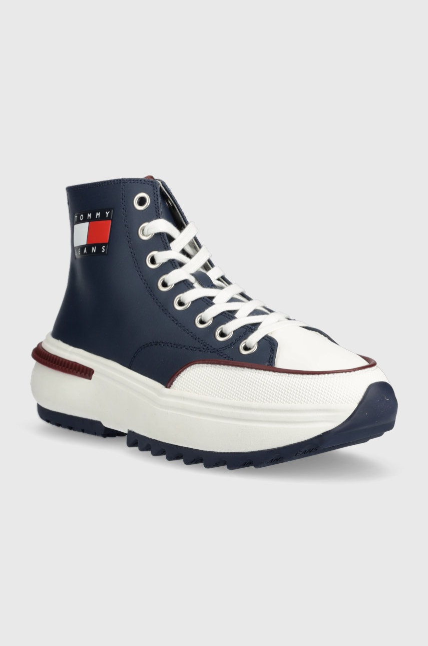 

Шкіряні кеди Tommy Jeans Tj Mens Cleat Run колір синій