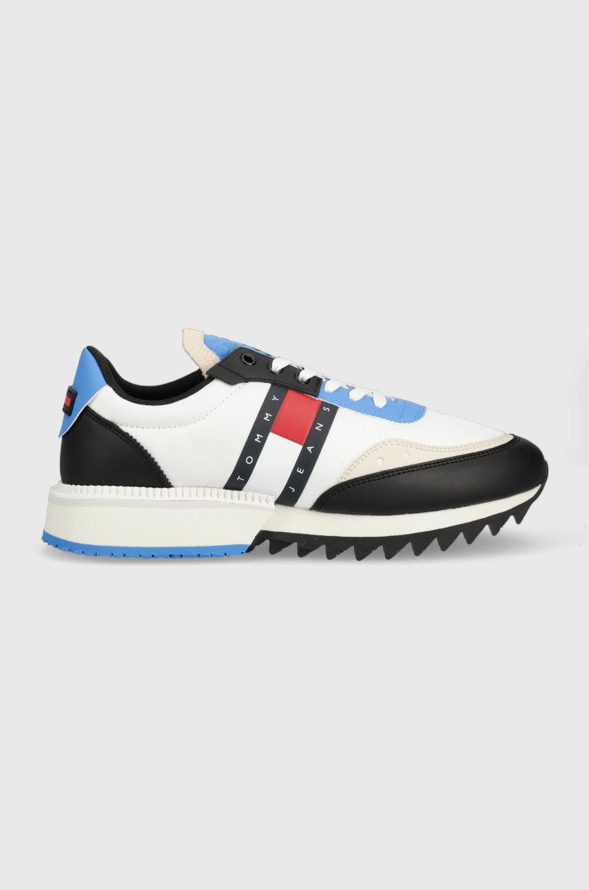 Sneakers boty Tommy Jeans Tommy Jeans Mens Track Cleat bílá barva