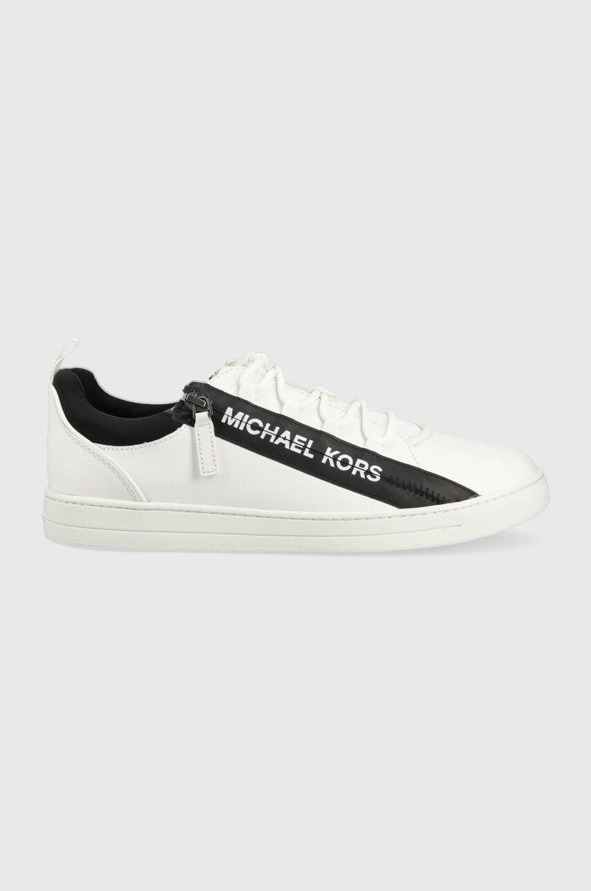 Michael Kors sneakers din piele Keating culoarea alb Alb imagine noua