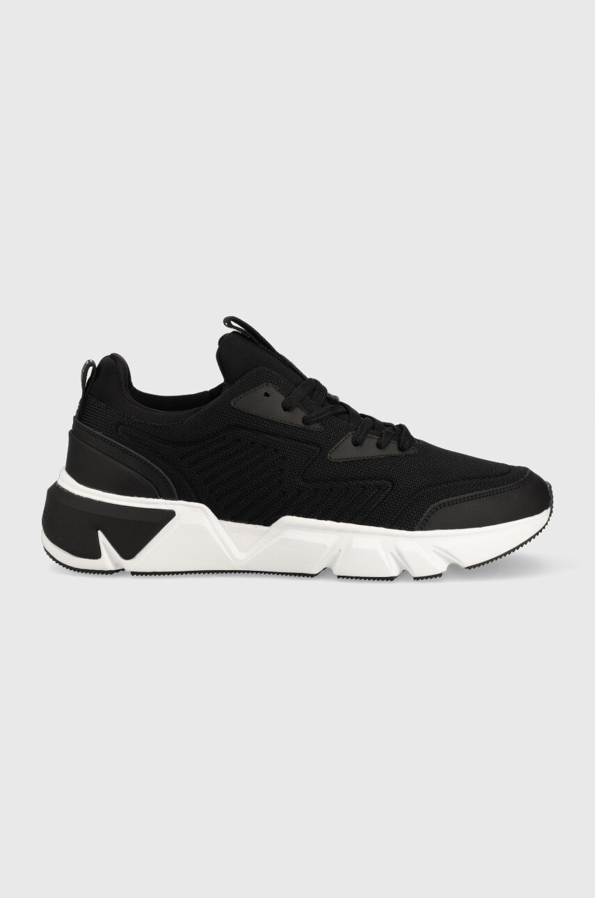

Маратонки Calvin Klein Low Top Lace Up Knit в черно, Черен
