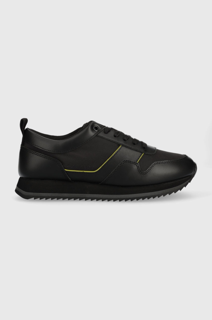 

Маратонки Calvin Klein Low Top Lace Up Mix в черно, Черен