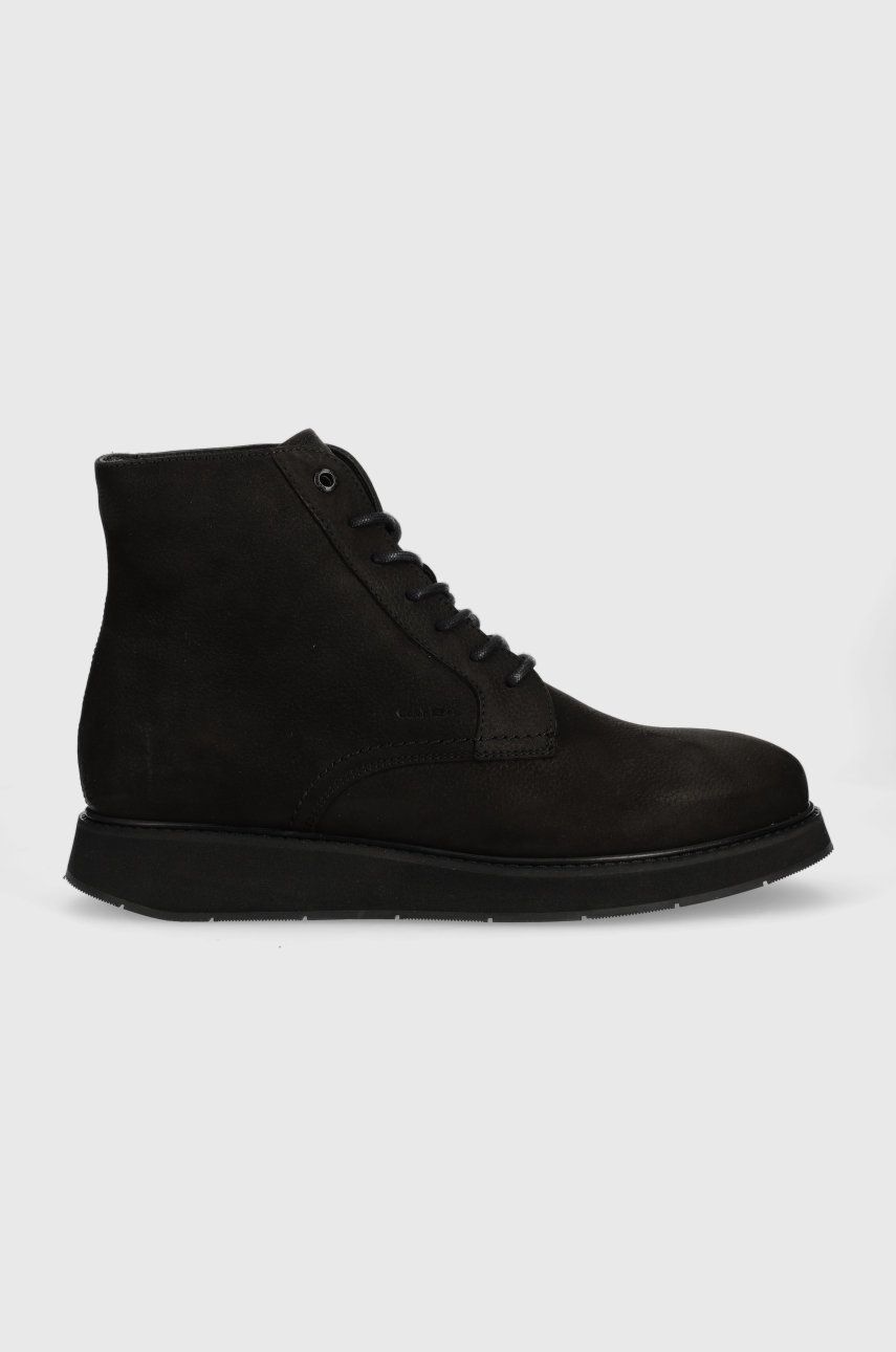 Kotníkové boty Calvin Klein Lace Up Boot pánské, černá barva - černá -  Svršek: Přírodní kůže