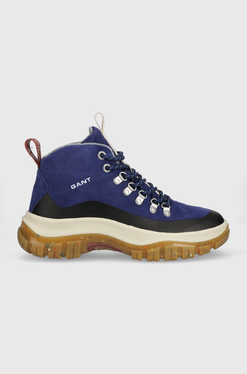 Gant Sneakers Din Piele Hillark Culoarea Albastru Marin