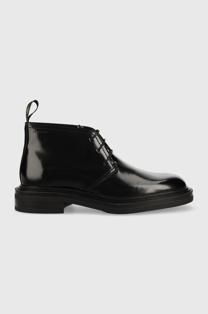 Gant pantofi inalti de piele Fairwyn barbati, culoarea negru answear.ro imagine noua