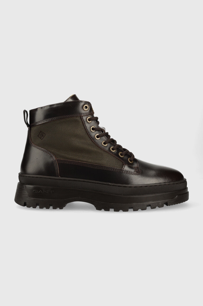Gant ghete de piele st grip barbati, culoarea maro