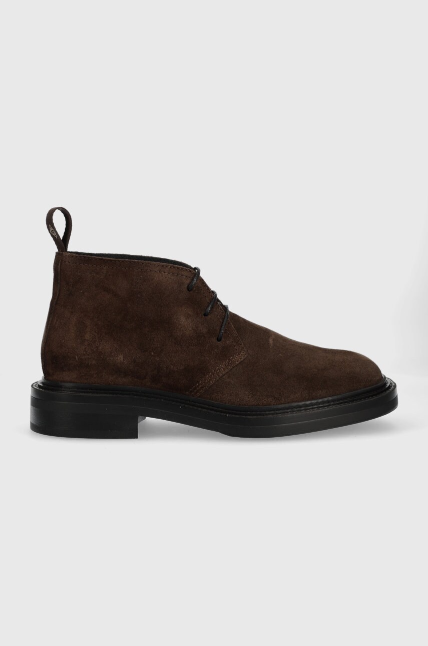Gant pantofi de piele intoarsa fairwyn barbati, culoarea maro