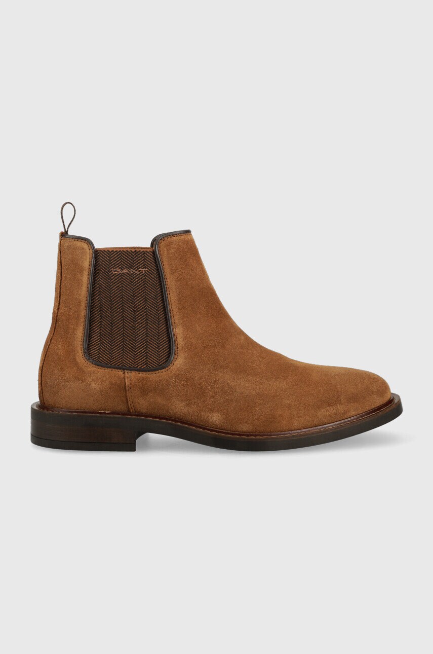 Gant botine din piele intoarsa st akron barbati, culoarea maro