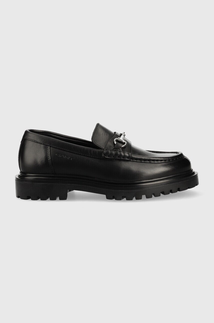

Кожени мокасини Gant Jackmote в черно, Черен