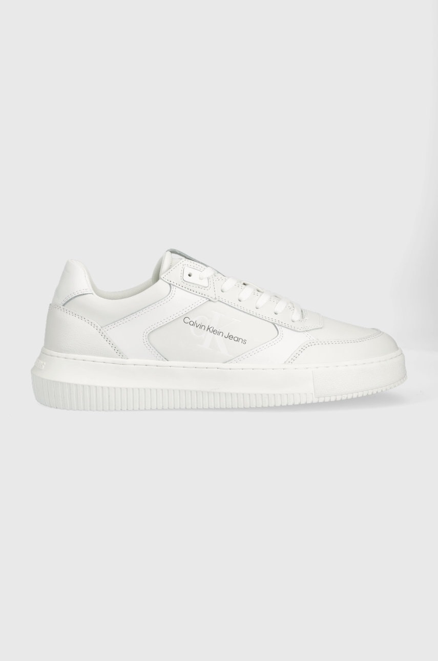 

Кожени маратонки Calvin Klein Jeans Chunky Cupsole в бяло, Бял