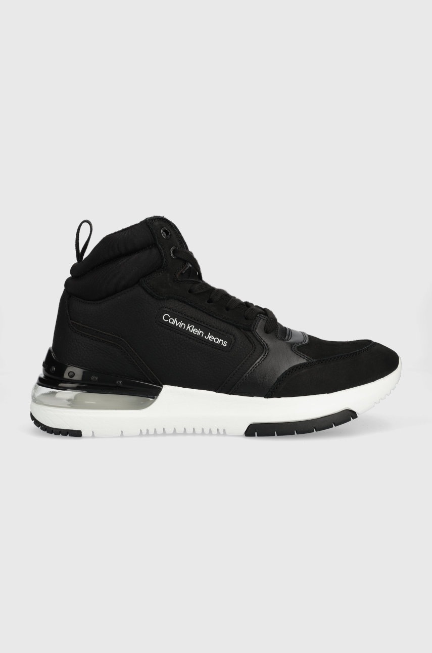

Маратонки Calvin Klein Jeans Sporty Runner Comfair Mid в черно, Черен