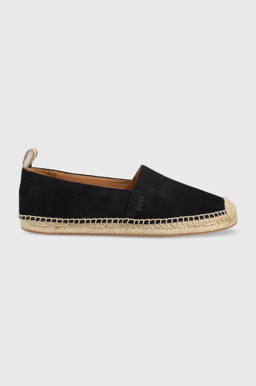 Boss espadrile din piele intoarsa madeira slon culoarea albastru marin