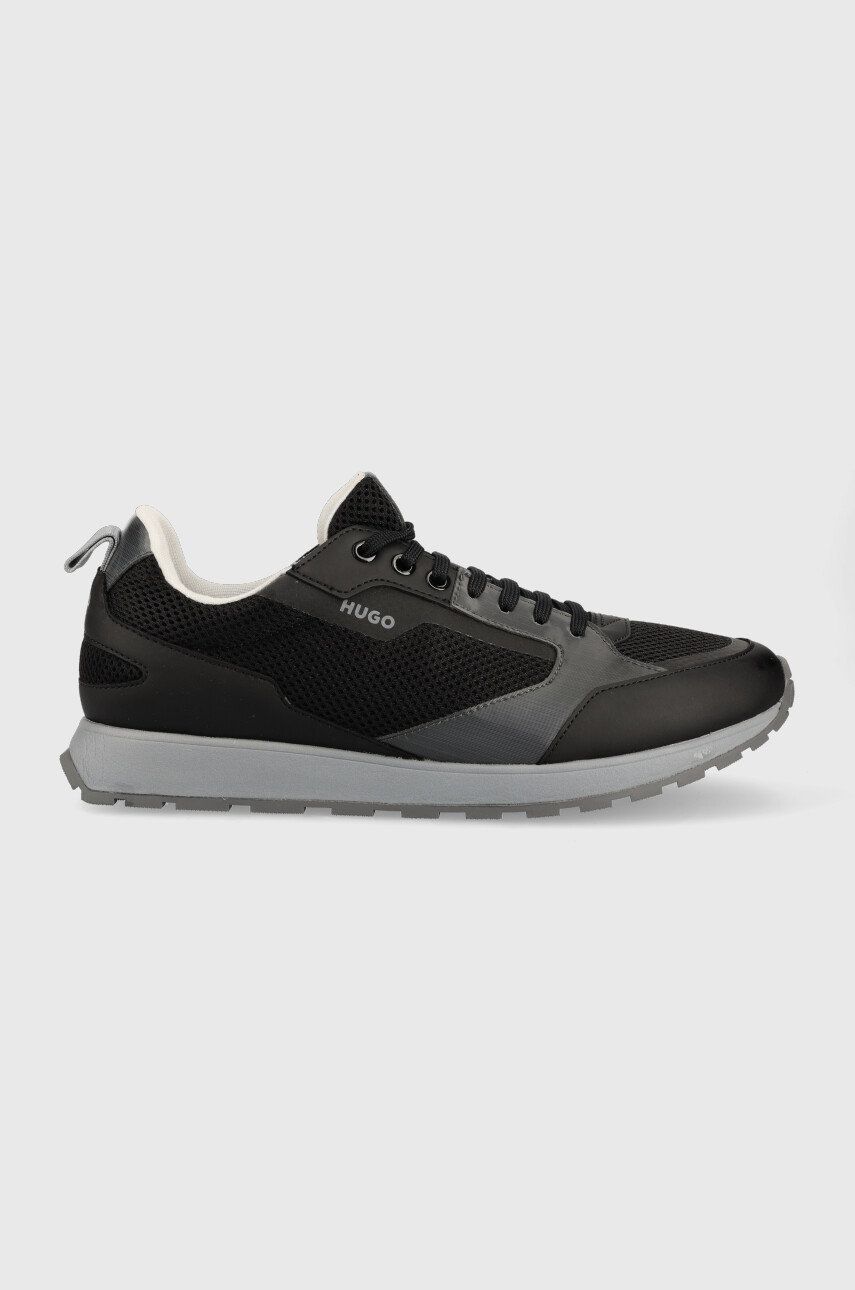 Sneakers boty HUGO Icelin Runn černá barva - černá -  Svršek: Umělá hmota