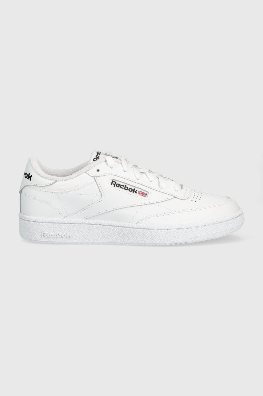 Kožené sneakers boty Reebok Classic CLUB C 85 bílá barva, GZ1605-FTW/FT/BL - bílá -  Svršek: Př