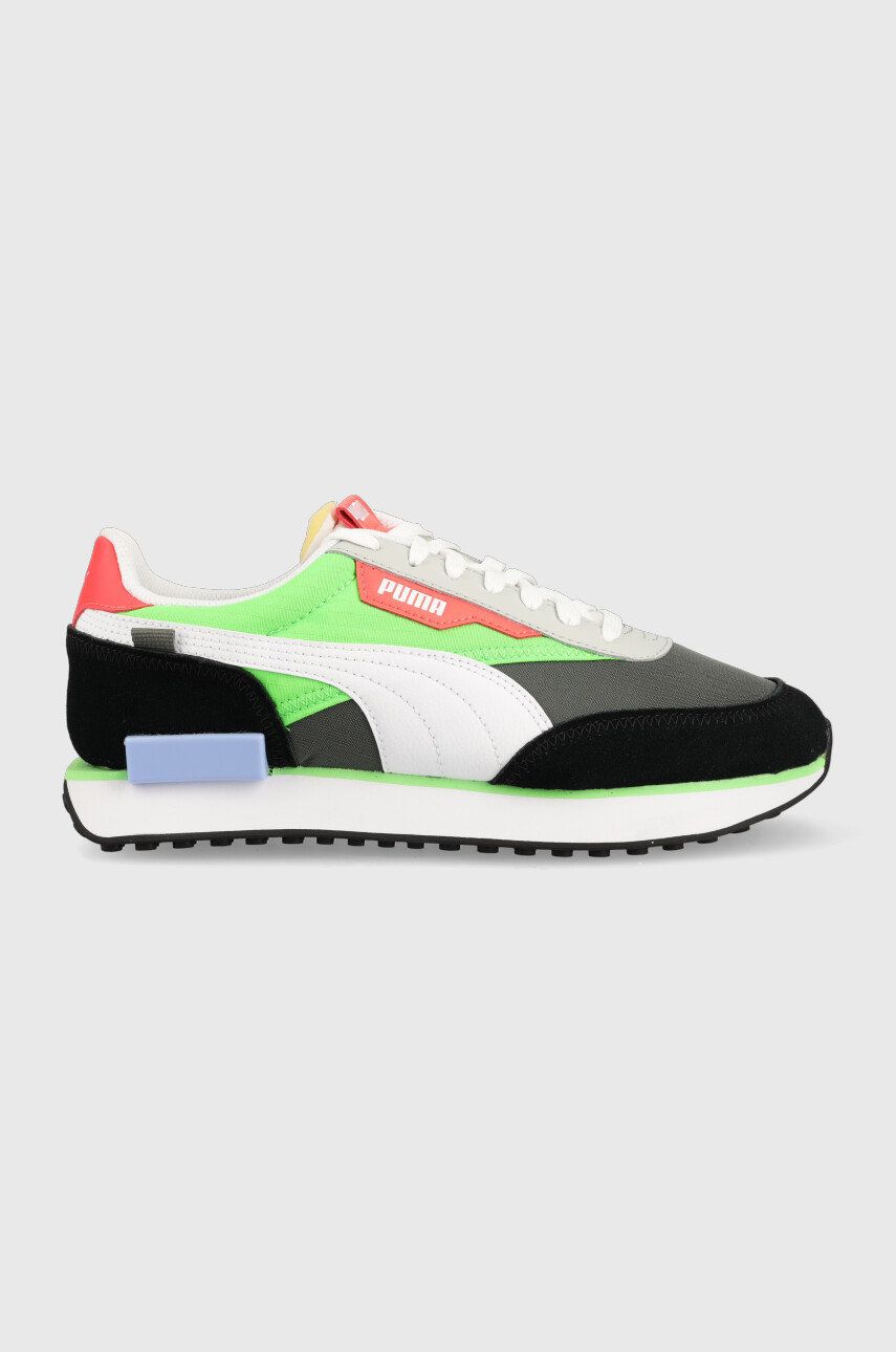 Levně Sneakers boty Puma FUTURE RIDER PLAY ON zelená barva, 371149