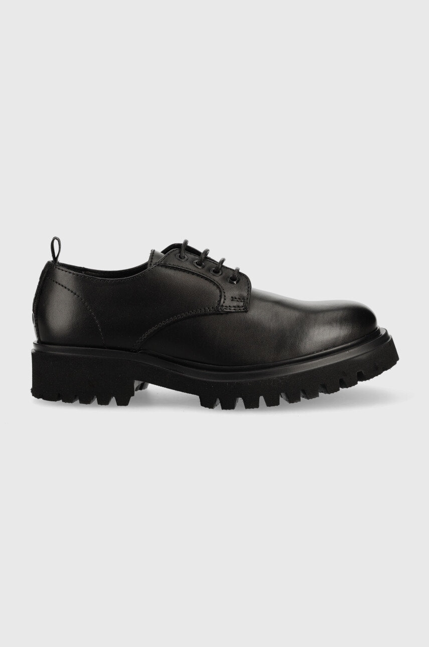 Blauer pantofi de piele Flynn barbati, culoarea negru