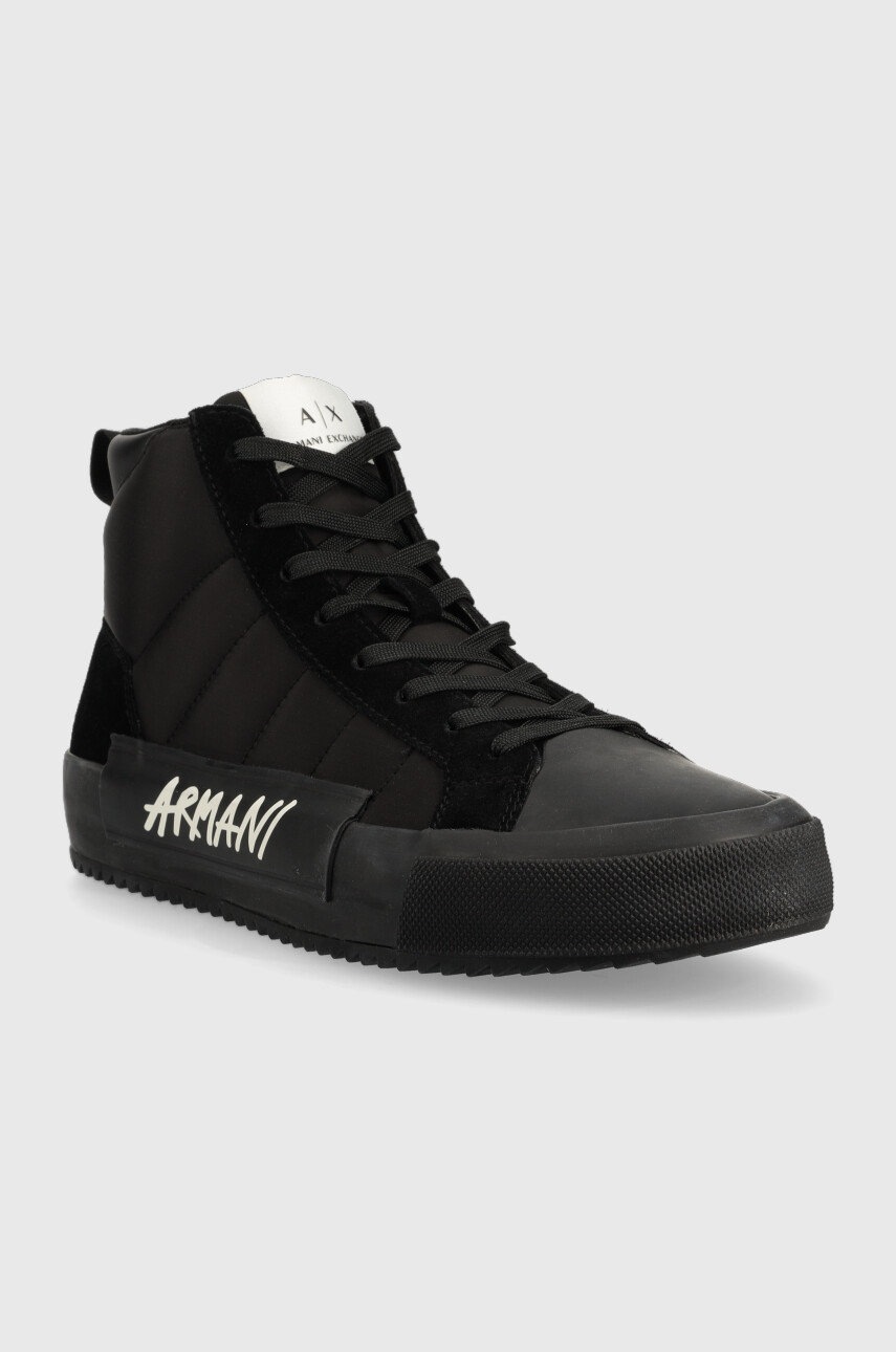 

Кеды Armani Exchange мужские цвет чёрный