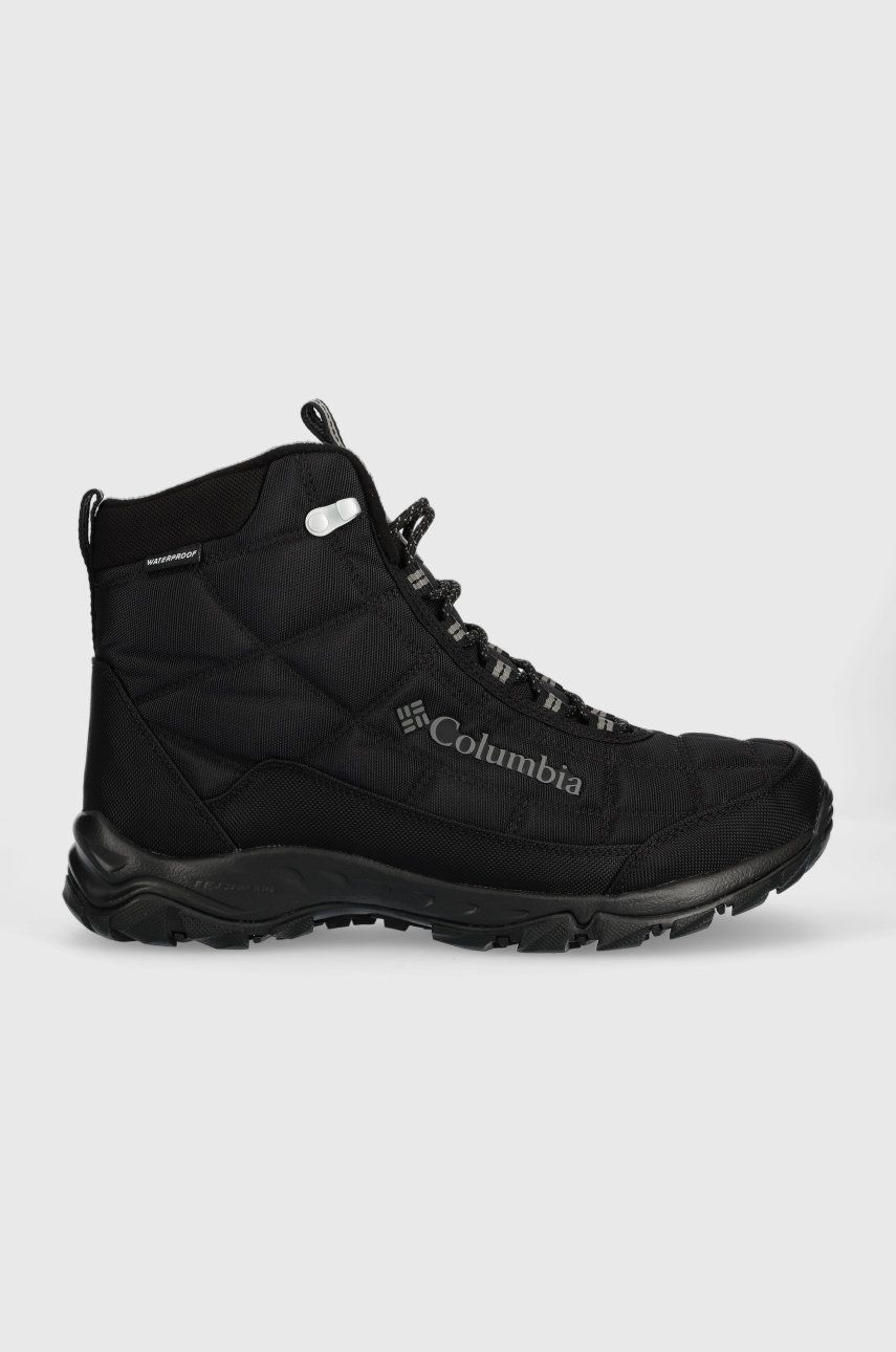 Columbia pantofi Firecamp barbati, culoarea negru, izolat