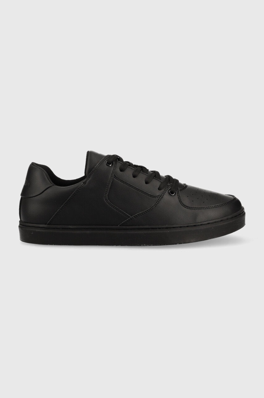 Levně Kožené sneakers boty Trussardi Perlite Basket Low černá barva