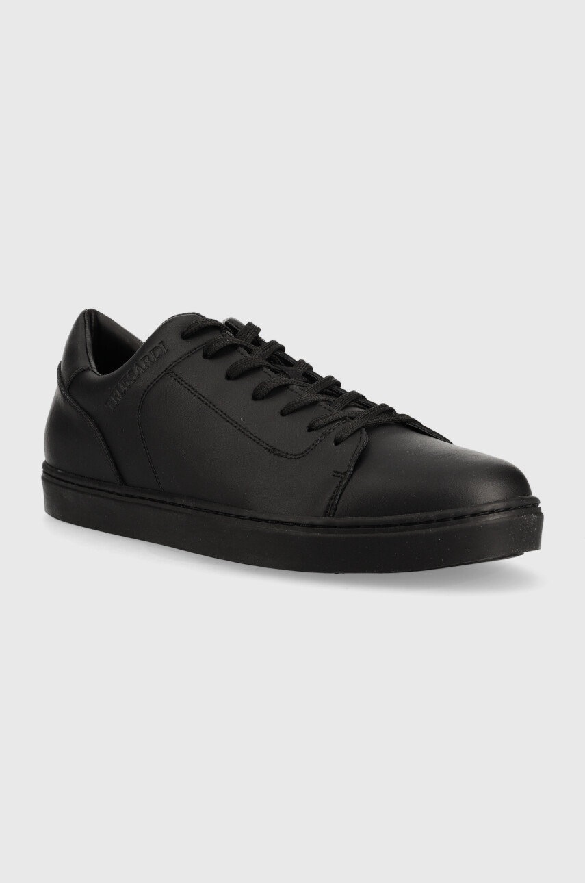 

Кожаные кроссовки Trussardi Perlite Cupsole цвет чёрный 77A00465 9Y099998