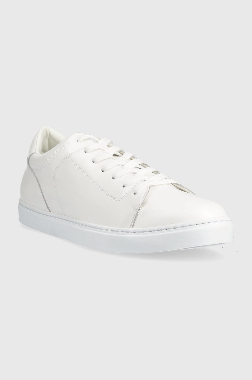 

Шкіряні кросівки Trussardi Perlite Cupsole колір білий 77A00465 9Y099998