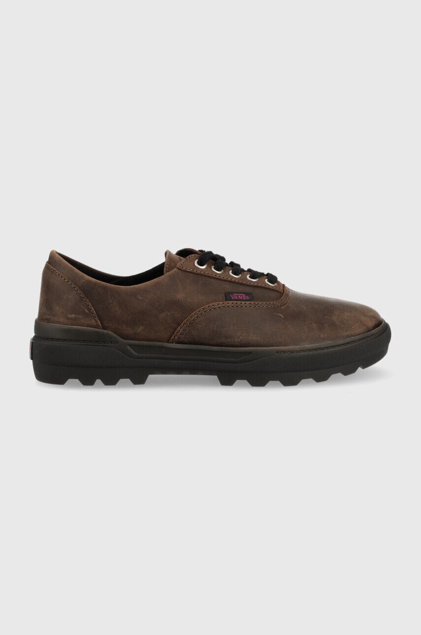 Vans pantofi de piele colfax barbati, culoarea maro