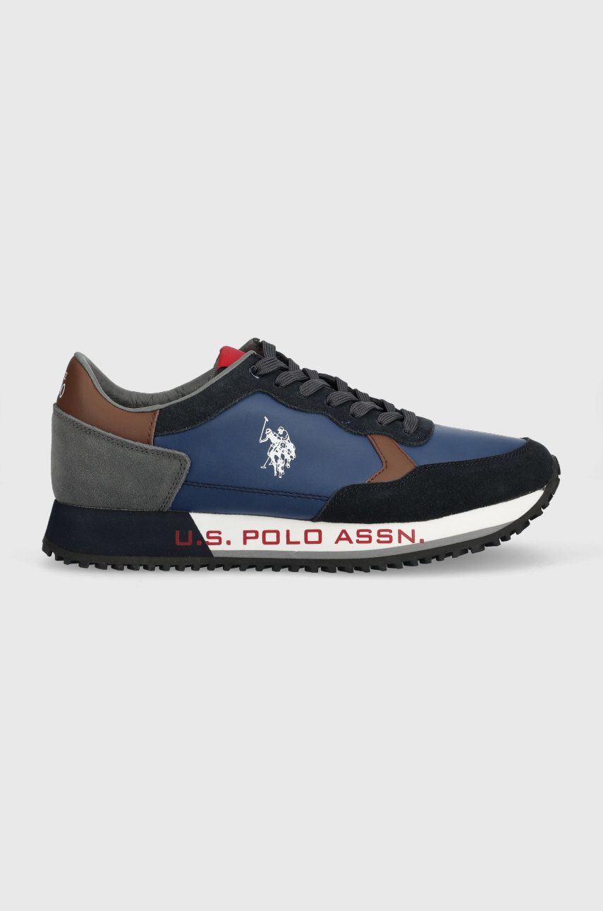 Sneakers boty U. S. Polo Assn. Cleef tmavomodrá barva - námořnická modř -  Svršek: Umělá hmota