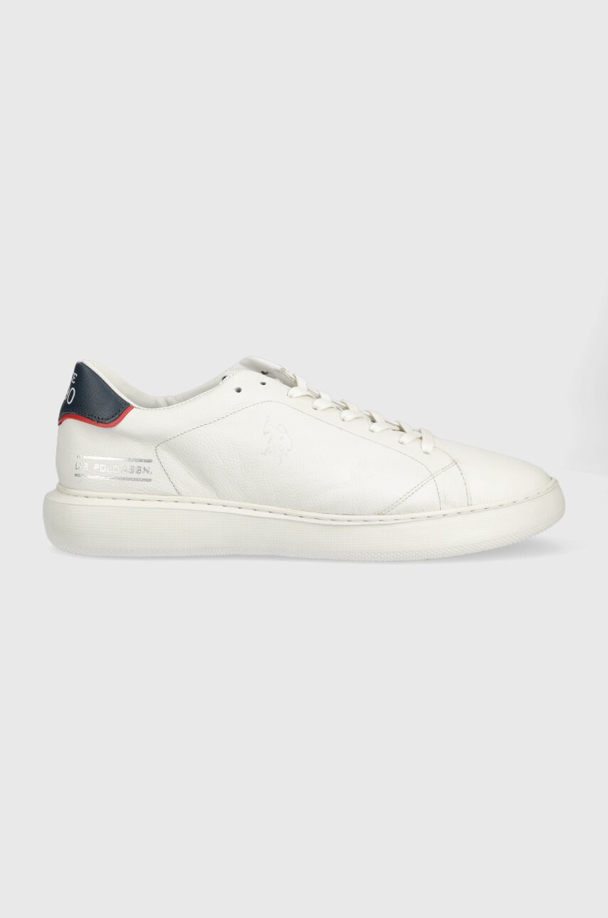 U.s. polo assn. sneakers din piele cryme culoarea alb