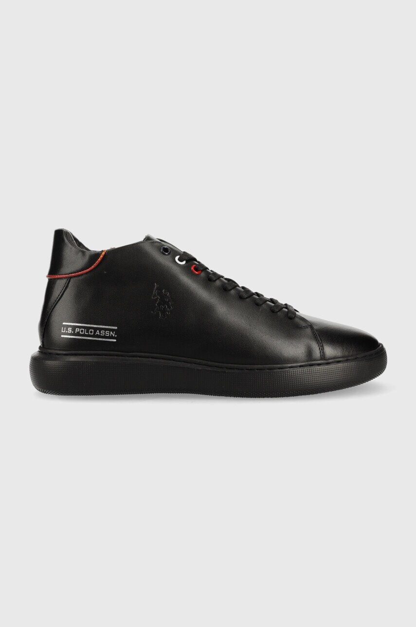 

Кожени маратонки U.S. Polo Assn. Cryme в черно, Черен
