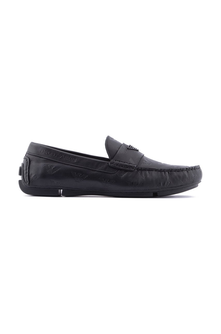 Emporio armani mocasini barbati, culoarea negru