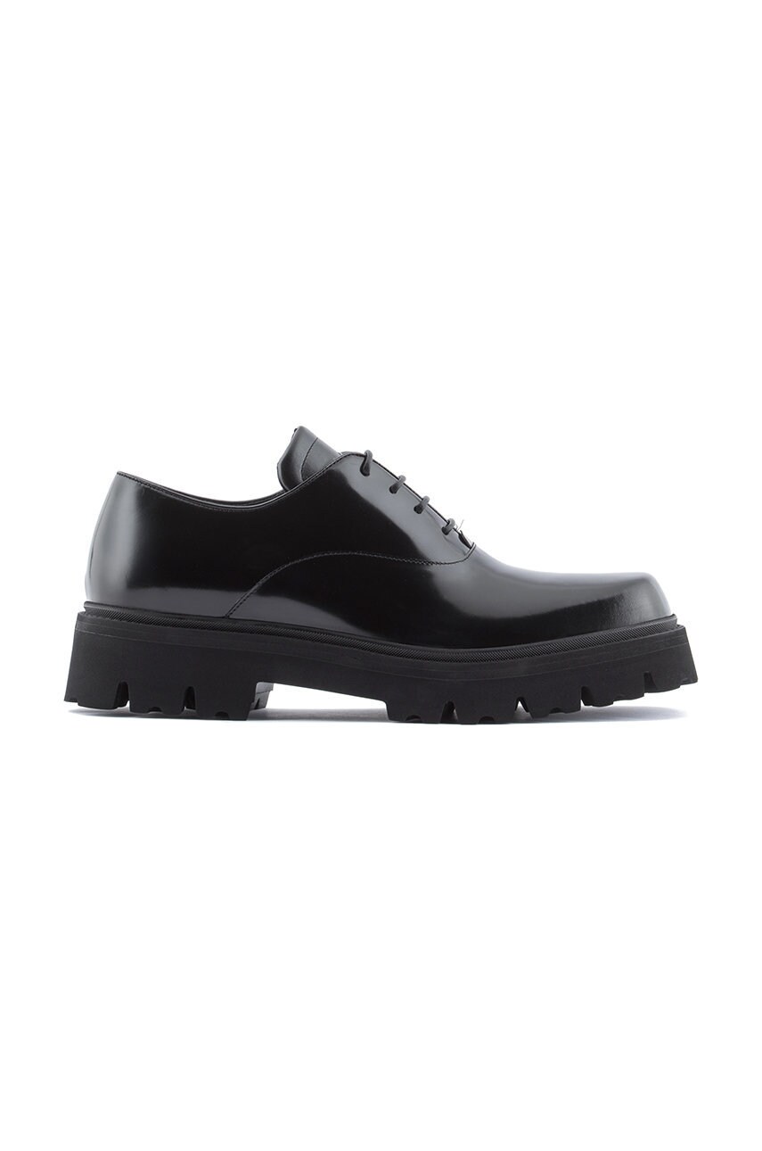 Emporio Armani pantof barbati, culoarea negru answear.ro